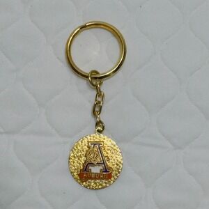 Auburn Tigers Keychain Metal Heavyweight Team Logo Key Ring Gold Tone Vintage